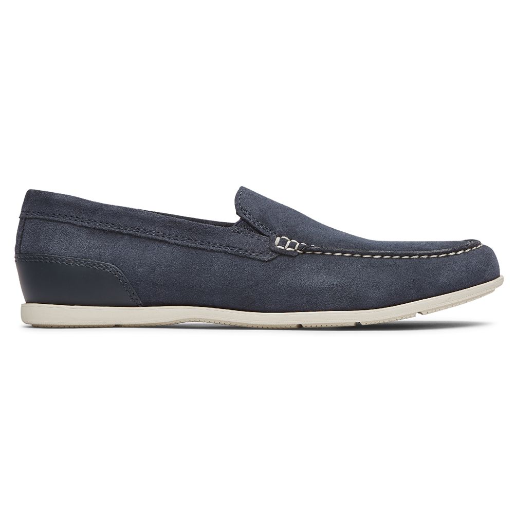 Rockport Men's Malcom Venetian Slip-Ons - Blue - USA (7521MTBQF)